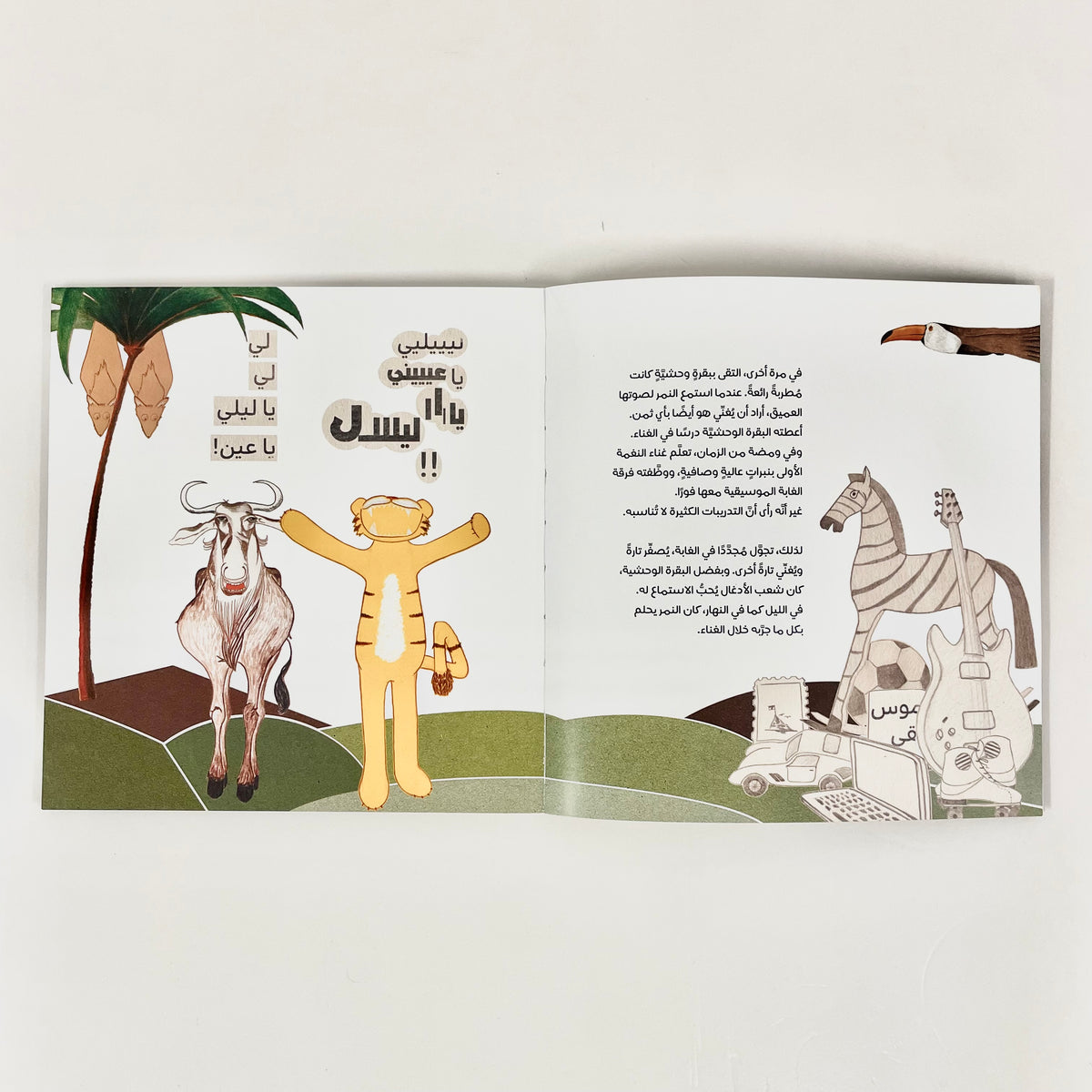 نمر يتعلم الطيران
